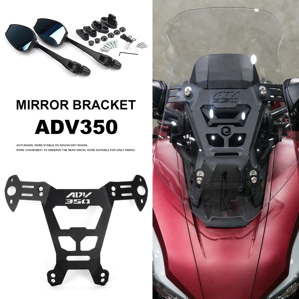 

ADV350 2022 2023 2024 New Motorcycle Side Mirror Adapter Fixed Holder Rearview Mirror Forward Bracket For HONDA ADV350 ADV 350