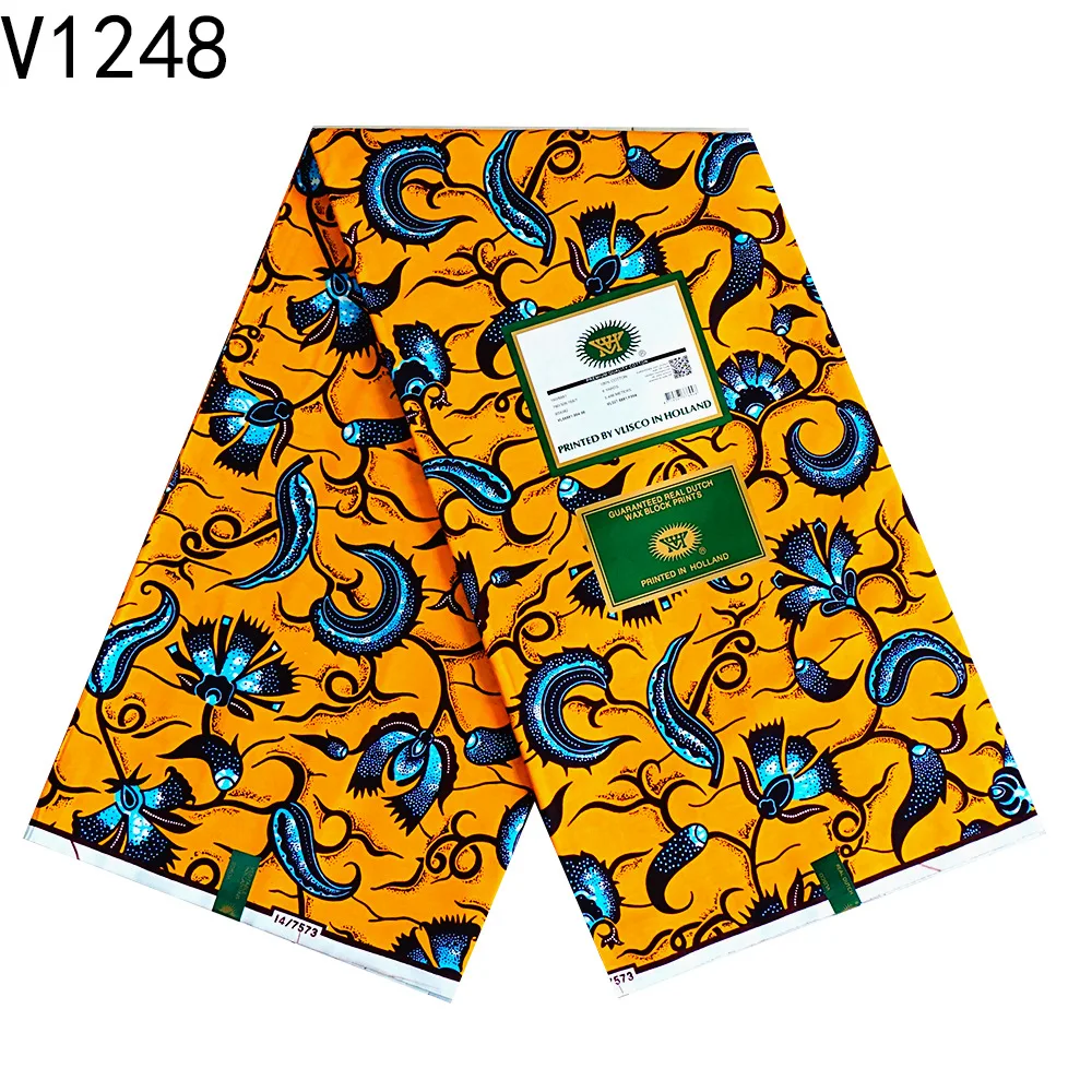 แท้แอฟริกันผ้าขี้ผึ้งนุ่ม 6 หลาอังการาสไตล์ Retro พิมพ์ผ้าบาติกคุณภาพสูงผู้หญิงงานแต่งงานชุดเย็บผ้าฝ้าย 100%