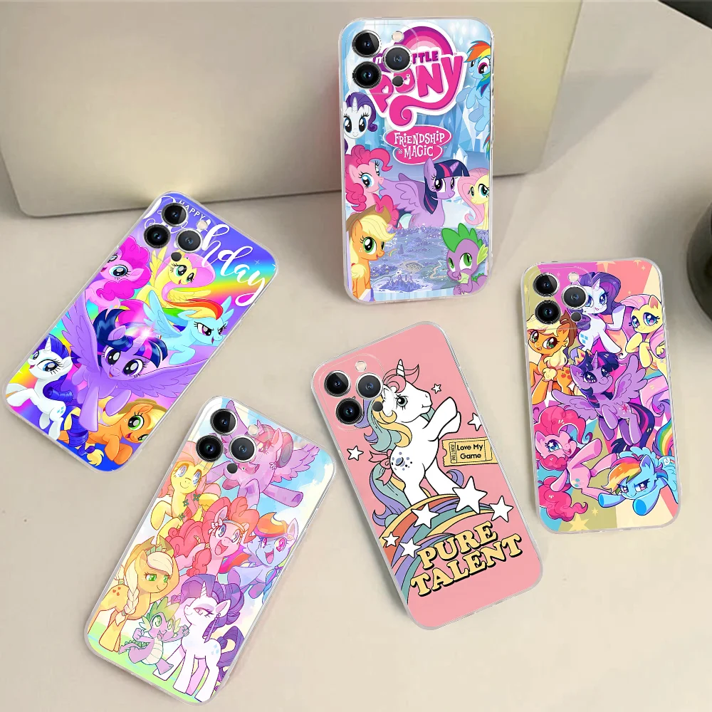 My-Little P-Ponys Phone Case Silicone Soft for iphone 15 14 13 12 11 Pro Mini XS MAX 8 7 6 Plus X XS XR Cover