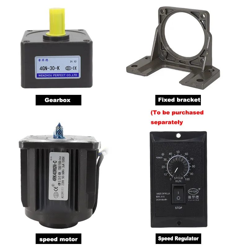 Imagem -04 - Motor de Redução de Engrenagem com Regulador de Velocidade Velocidade Ajustável cw Ccw ca 4rk40rgn-c 40w 220v