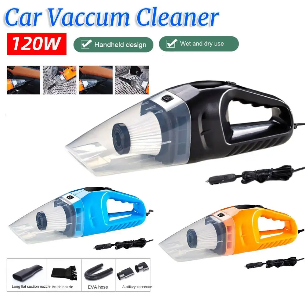 

Powerful Hoover 120W Car Hoover Dry Wet Dual Use Mini Dust Collector with 5M Cable Auto Vacuum Cleaner for Vehicle Home Cleaning