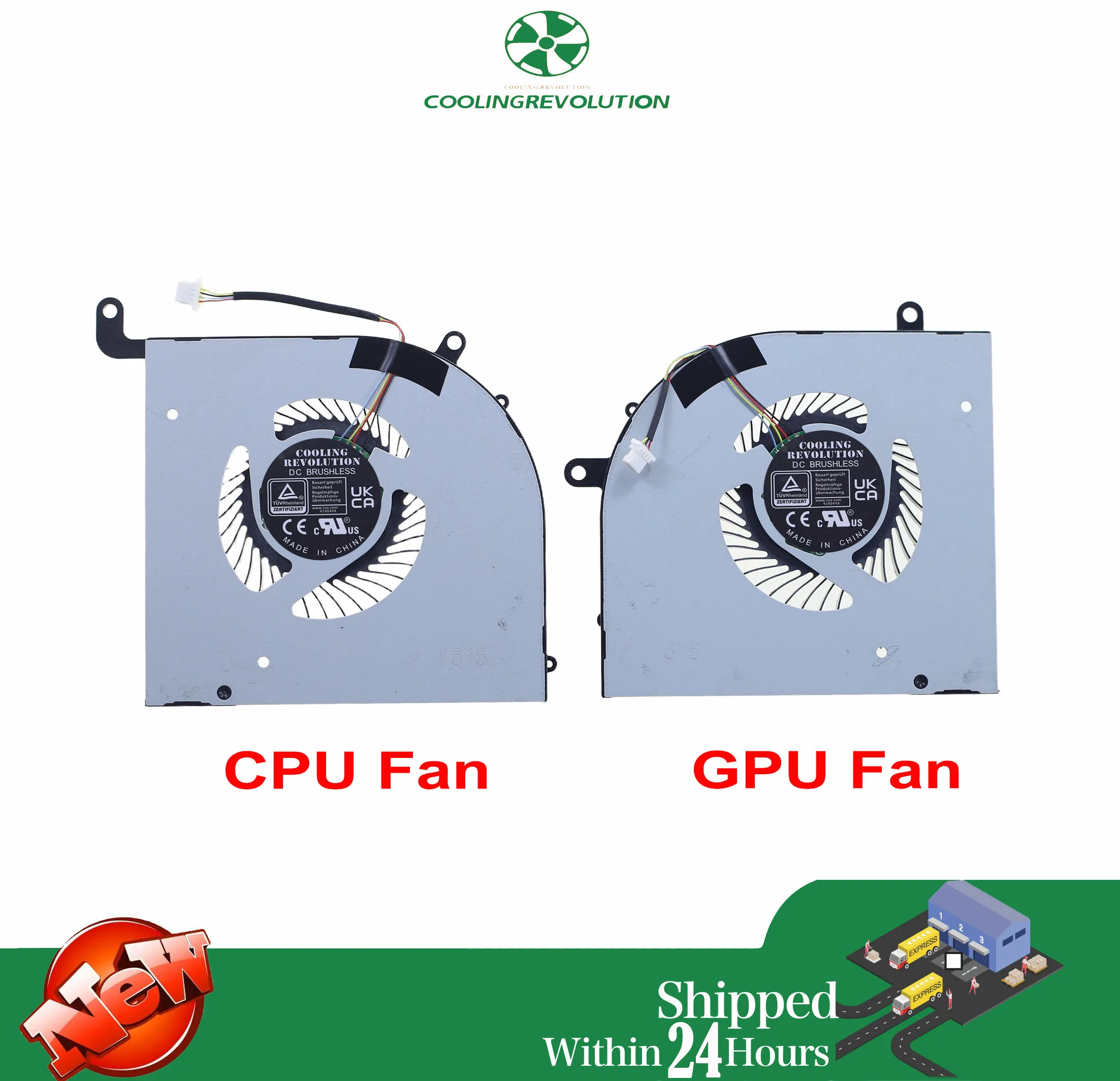 Laptop CPU GPU Cooling Fan for MSI Creator Z16P Z16P-B12U MS-15G1 BS6212MS-U5W BS6212MS-U5Z