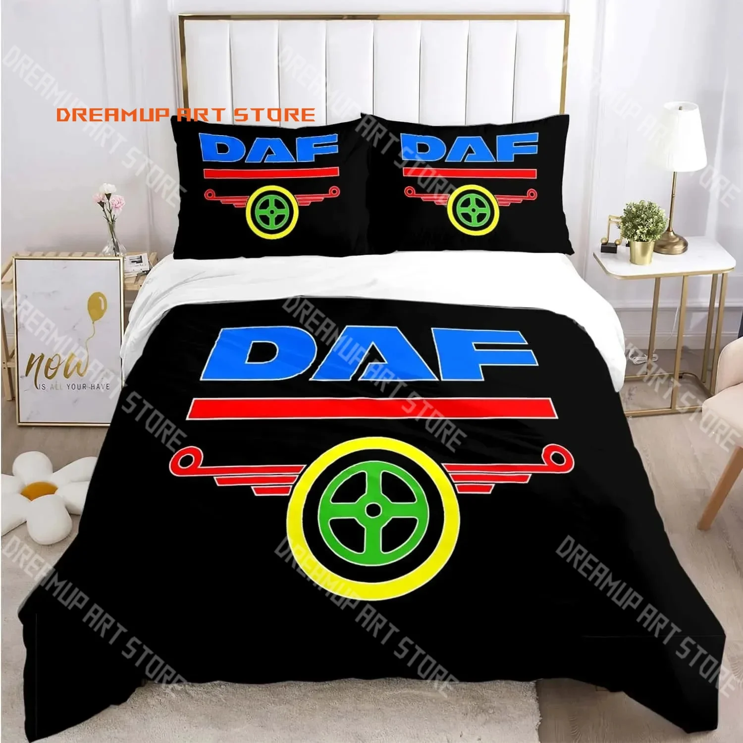 2026 3D Print DAF Truck Retro Bedding Set Single Twin Full Queen King Size Bed Set Adult Kid Bedroom Duvetcover Set