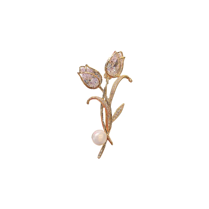

Tulip Brooch Women's Luxury Temperament Suit Sweater Pin Flower Brooch