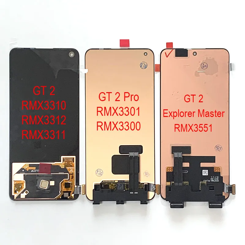 Original Amoled For Oppo Realme GT 2 Pro Display Screen Frame Touch Panel Digitizer For Realme GT2 Explorer Master RMX3551 LCD