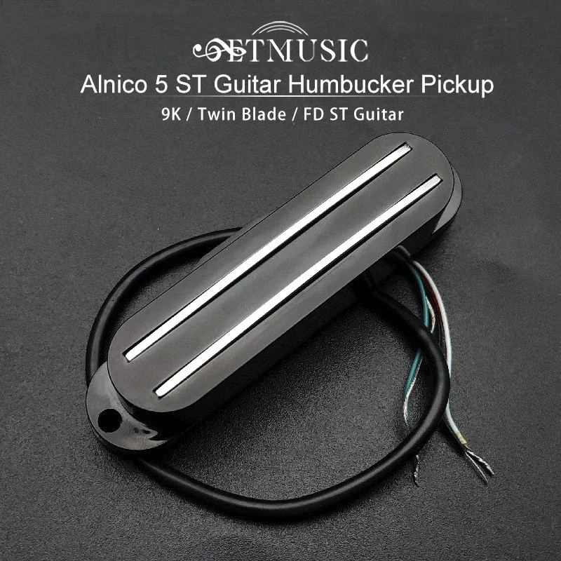 

Alnico V Mini Alnico Humbucker Twin Blade Pickup Mini Dual Rail 9K for Electric Guitar Replacement Multi Colour