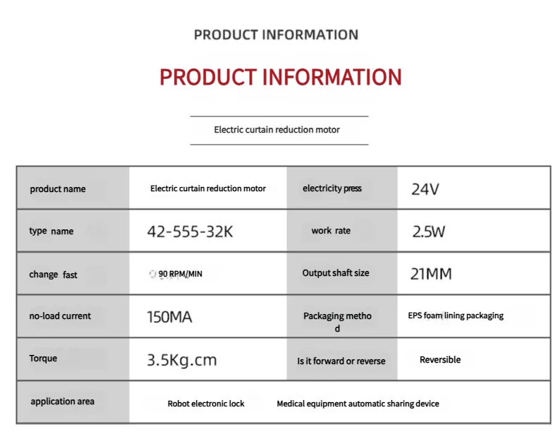 Faradyi Smart Home Elektrischer Vorhang 24V Getriebemotor Geräuscharmer vollautomatischer Öffnungs- und Schließmotor mit Fernbedienung