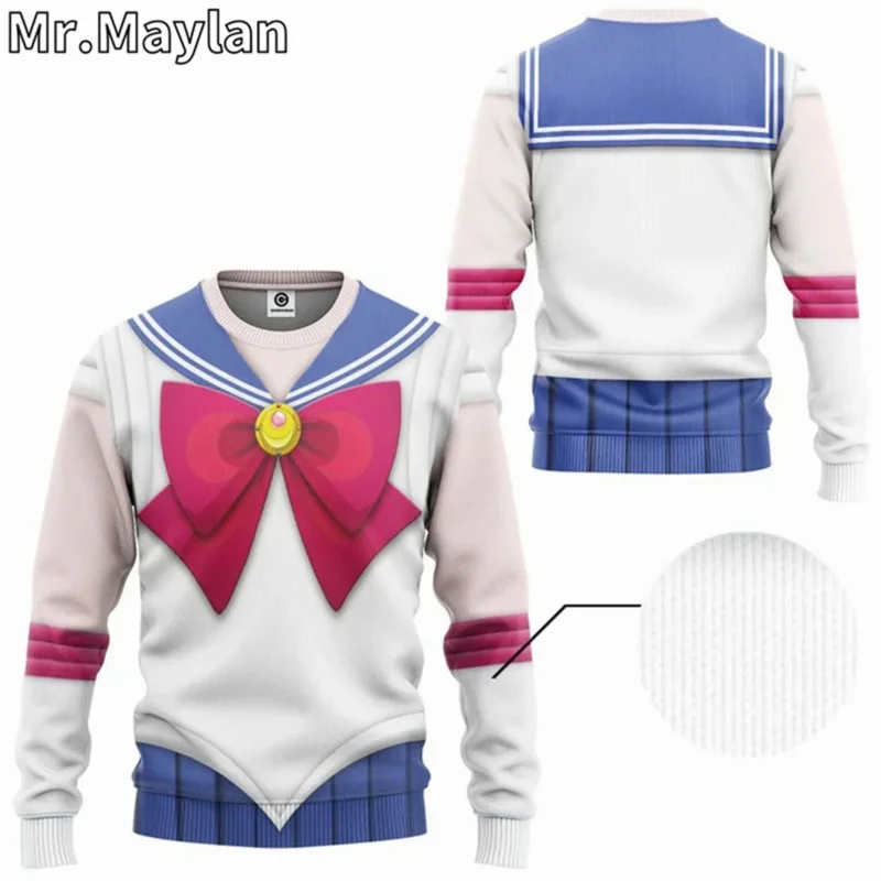 Sailor Moon Custom Cosplay Apparel 3D Full Printed Unisex Hoodie Men Sweatshirt Streetwear Zip Pullover Casual Jacket Tracksuits