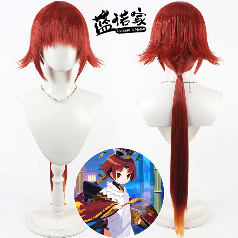 

Anime Fate Beni Enma Cosplay Wig Halloween Carnival Party Props Synthetic Hair Heat Resistant Fiber + Wig Cap