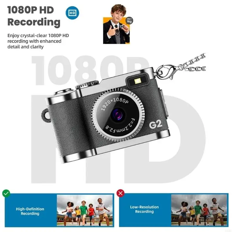 6XDF Everyday Carry Mini Camera Keychain Portable & Lightweight Innovative Camera Chain for Convenient Management