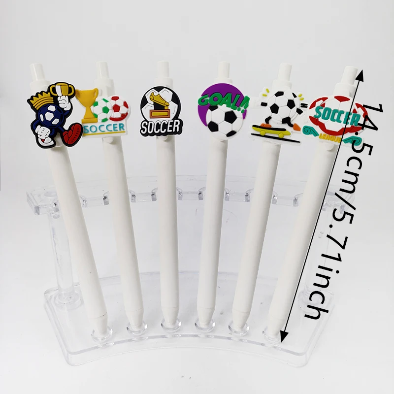 

8/16PCS football series pattern ballpoint pen, white press neutral pen, learning office stationery, a must for the school season