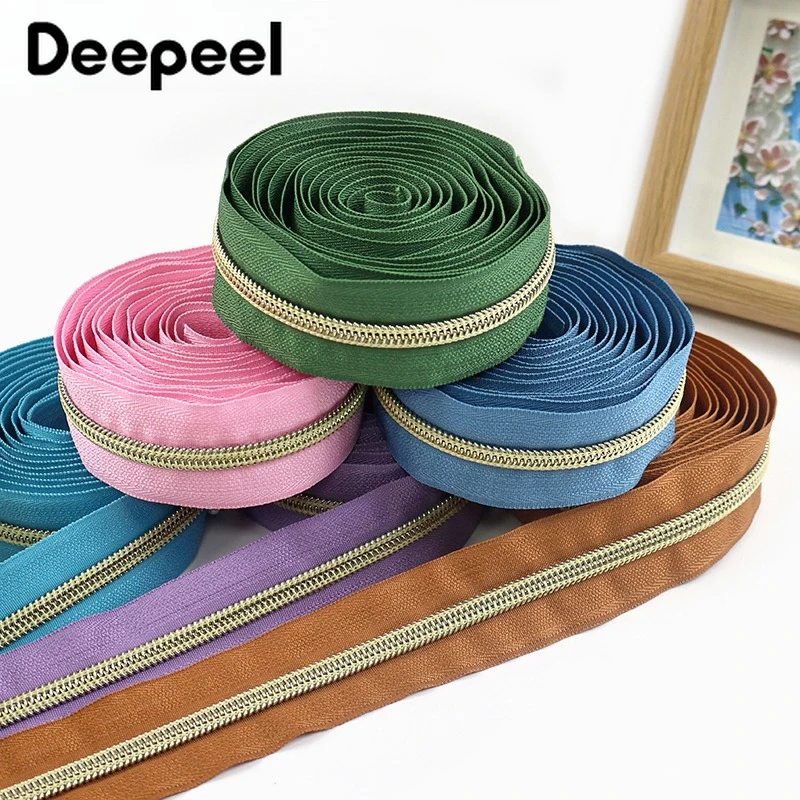 

5/10/20M Meetee 5# Nylon Zippers Tape for Pocket Backpack Closure Zipper Jacket Coat Replace Zips Repair Kits Sewing Accessories