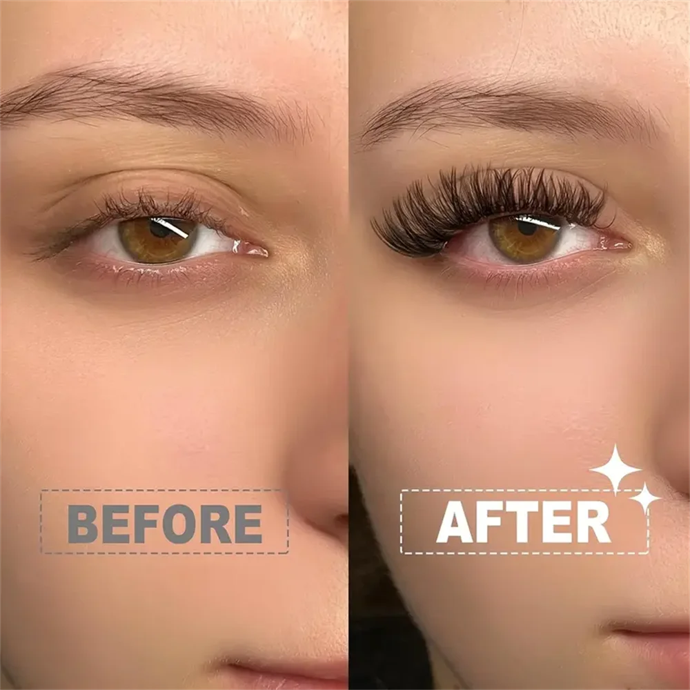 200 Stück braune Cluster-Wimpern, 40D-Pfropfen, individuelles Volumen, Wimpernverlängerung, Make-up-Werkzeug für einen natürlichen und dramatischen Look – Detail 7