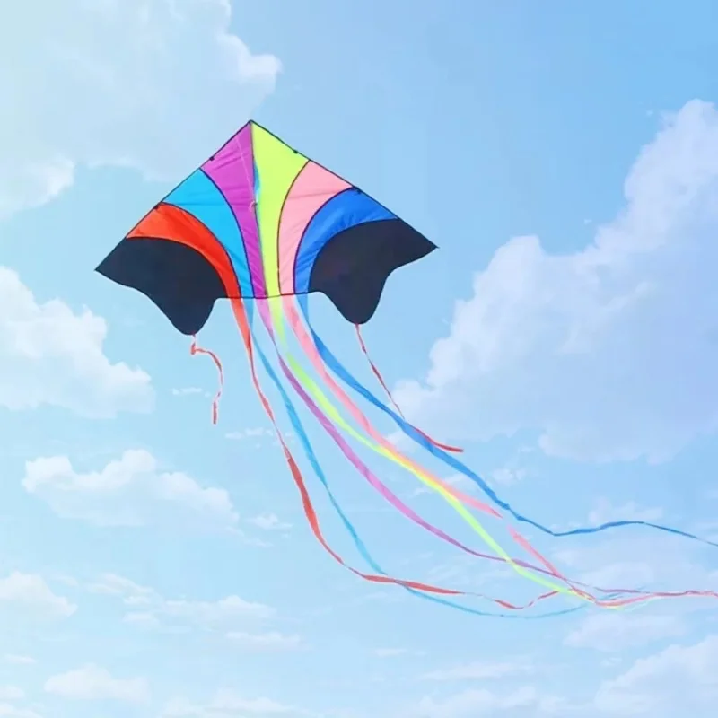 Free shipping large rainbow flying kite breeze easy to fly colorful flying kites parafoil large professional kites inflatable