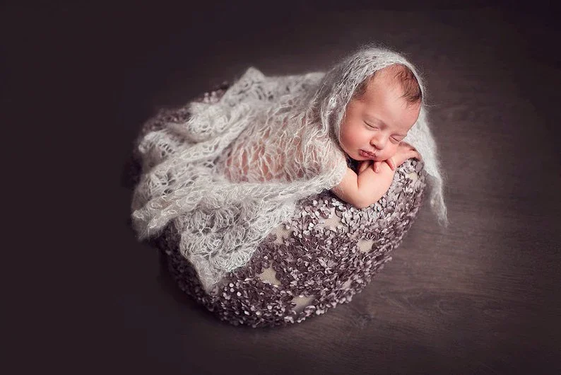 wrap baby  mohair  newborn photography props accessories  baby wrap blanket props newborn photo