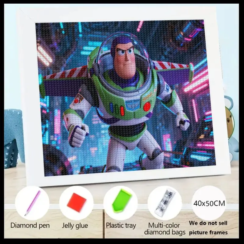 

1 шт. Buzz Lightyear Diamond Painting Kit 5D DIY Toy Story Cartoon Space Ranger Full Drill Gem Art Craft Set для взрослых и детей 40x