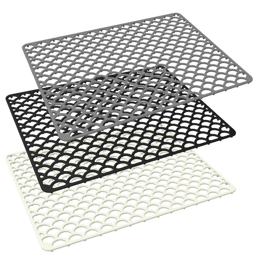 Silicone Sink Protector Grid For Center Drain Sinks Heat Resistant Dishes Drying Mats Kitchen Sink Accessory