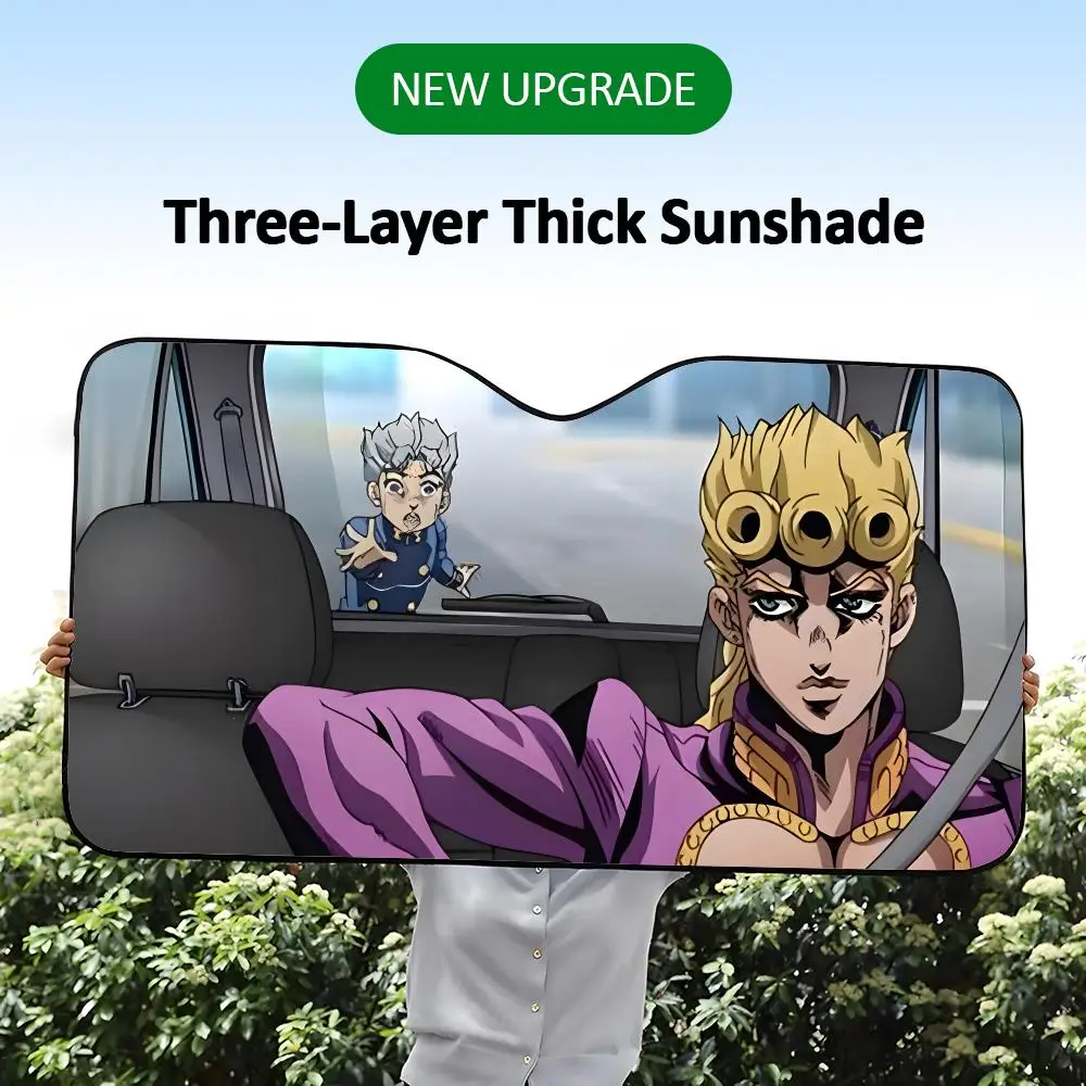 

Stylish Bizarre J-JoJo A-Adventure Sun Visor Daily Car Sun Visor Aluminum Foil Heat Insulation UV Protection