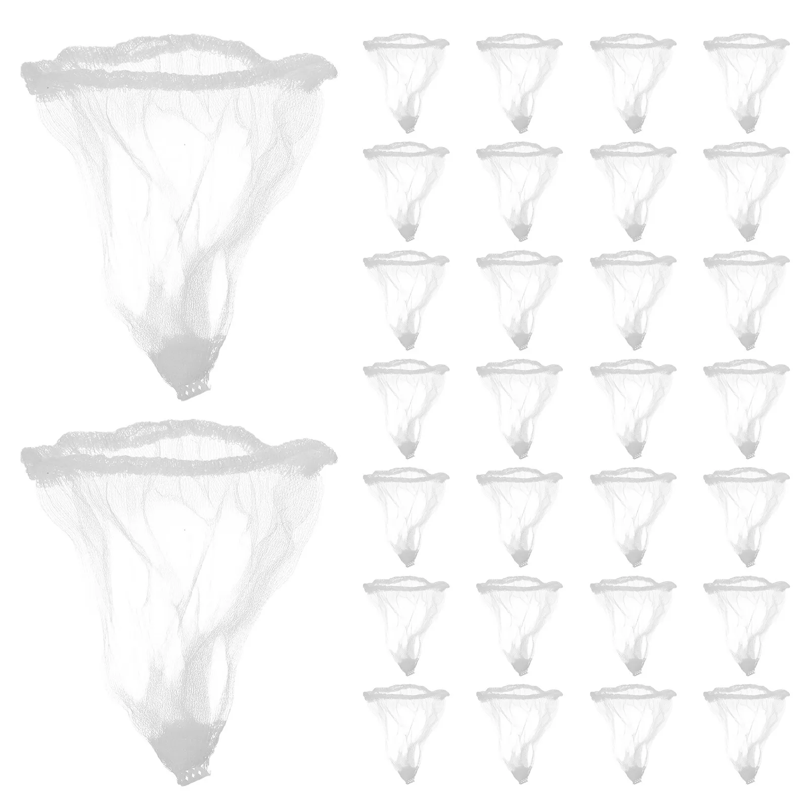 

100 шт. эластичных сетчатых мешков-ловушек для пищевых отходов для кухонной раковины, фильтр-сетка для слива, улавливатель мусора, для дома и ресторана