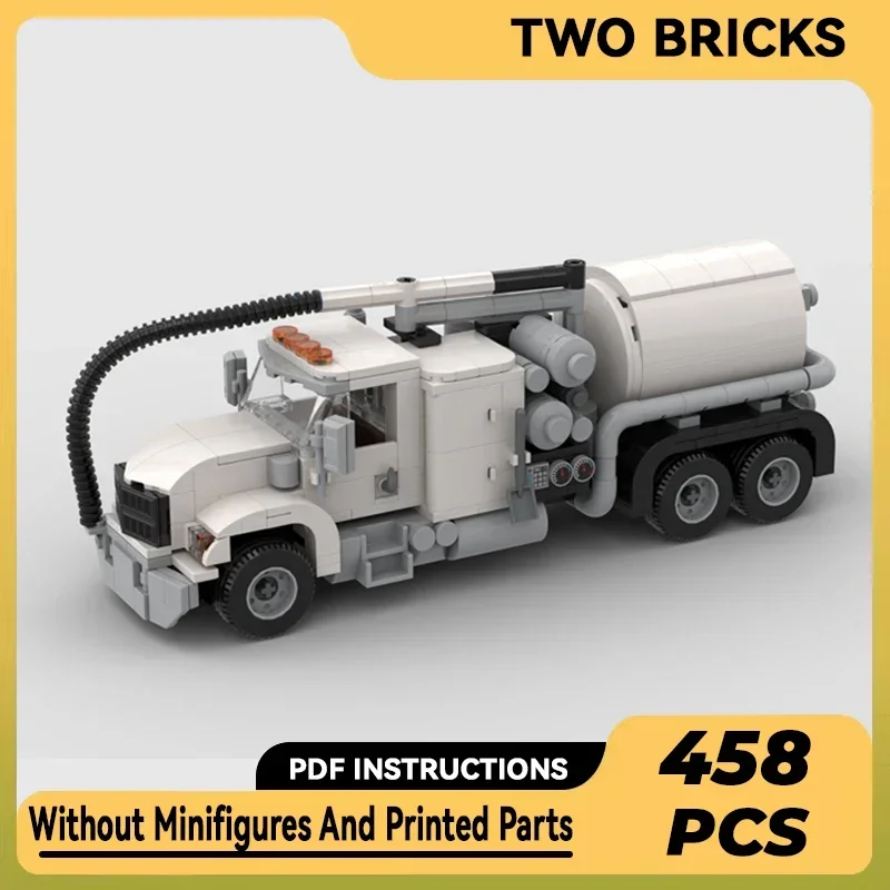 City Car Model Moc Building Bricks Construction Site HydroVac Truck Technology Blocks Gifts Christmas Toys DIY Sets Assembly