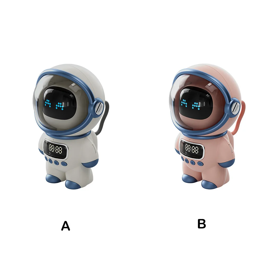 Astronaut Wireless Speaker Digital Audio Radio Alarm Clock Cute Home