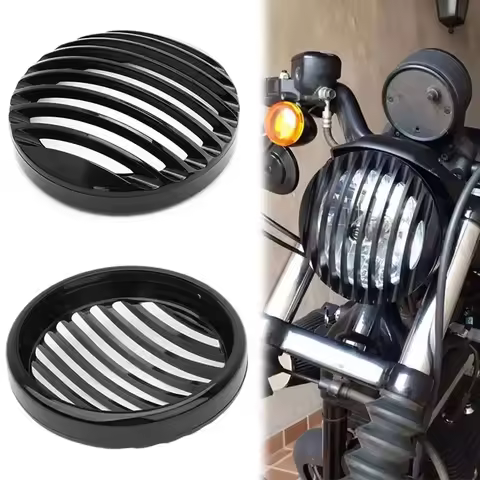 For Harley Sportster XL 883 Iron 1200 2004-up Custom XL1200C 1200 Motorcycle 5 3/4" ABS Black Front Headlight Grill Cover