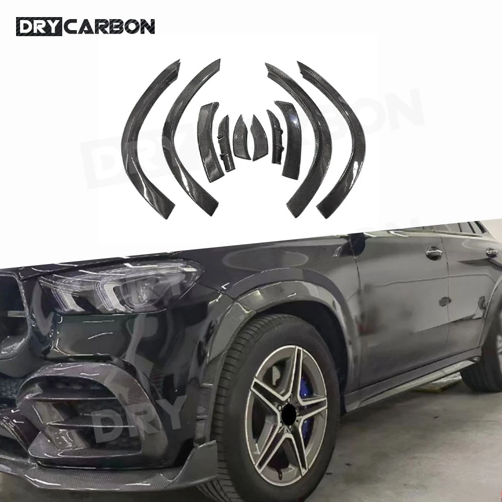 Dry Carbon Fiber Wheel Arch Side Fender Flares Mudguards Covers Trims for Benz C167 GLE Coupe 2020+ Body Kits Accessories