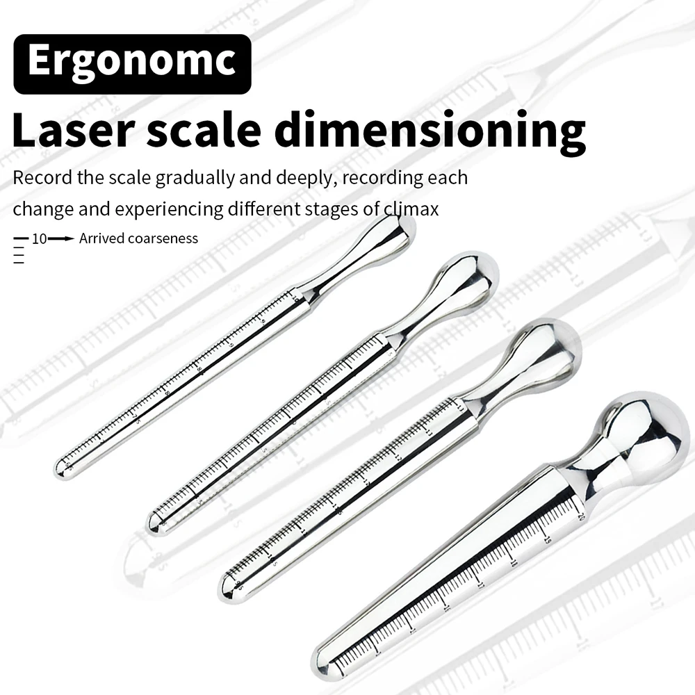 Stainless Steel Urethral Plug Sound Stimulator Prostate Massager Stick Anal Vaginal Three-Purpose Male Penis Masturbator For Men