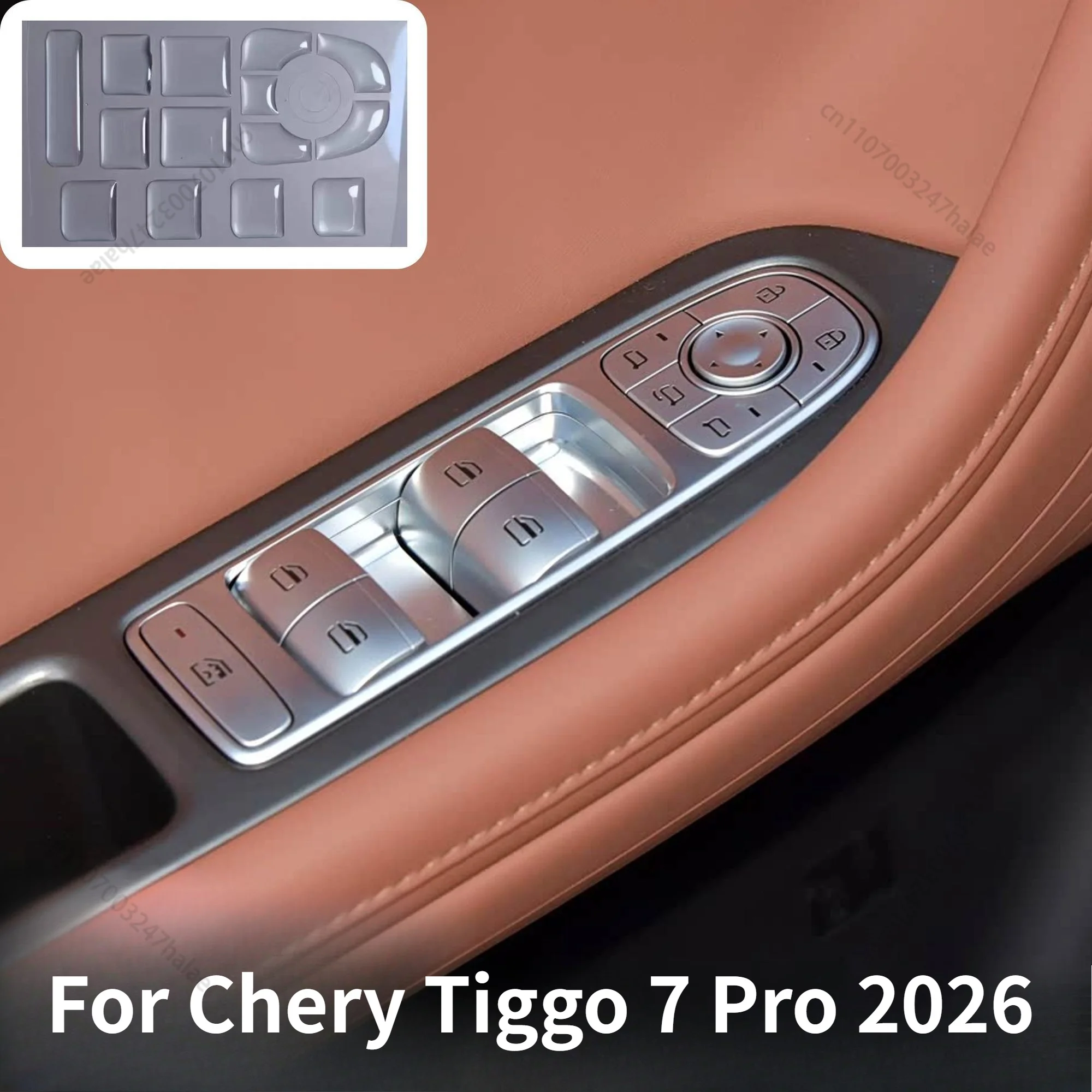 Drip Glue Protective Stickers For Chery Tiggo 7 Pro 2026 Window Lift Panel Buttons, Auto Interior Modification Decor Accessories
