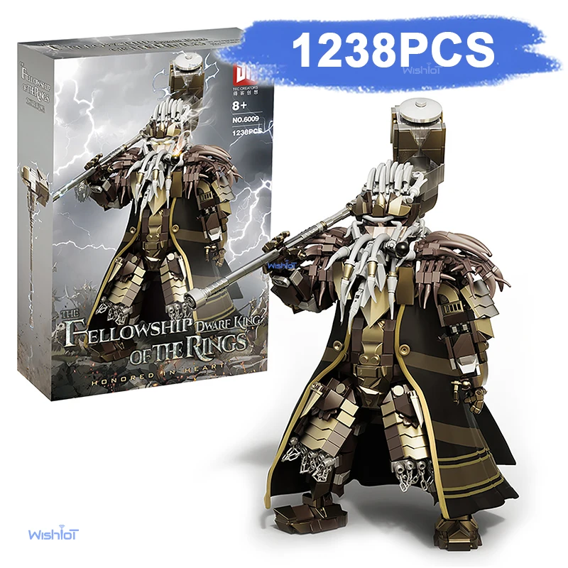 

Набор для сборки фигурки воина DK6009 Dwarf King Model 1238PCS, вдохновленный «Властелином колец», с аксессуарами, DIY-конструктор