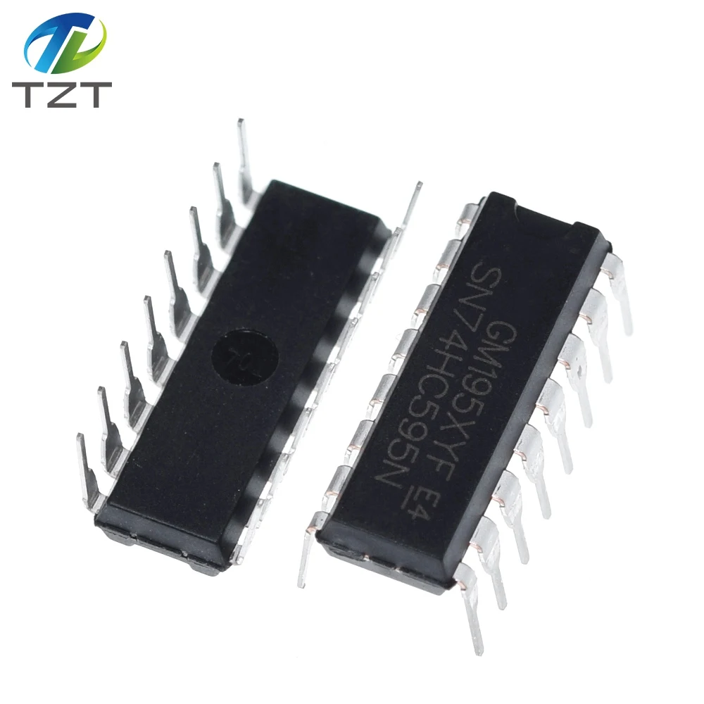 TZT 10pcs SN74HC595N SN74HC595 74HC595N 74HC595 DIP-16 Counter Shift Registers Tri-State 8-Bit new original