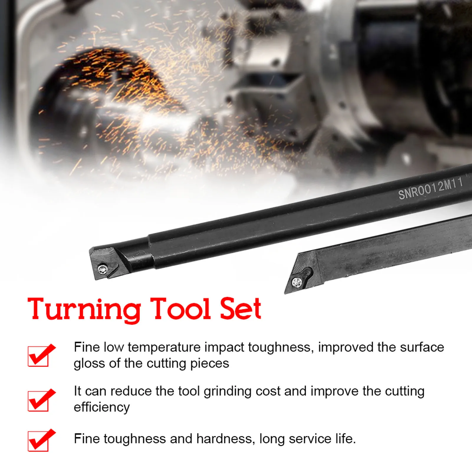 

Набор расточных оправок диаметром хвостовика 12 мм, токарный станок, держатель токарного инструмента, набор вставок для расточной оправки для обработки стальных деталей