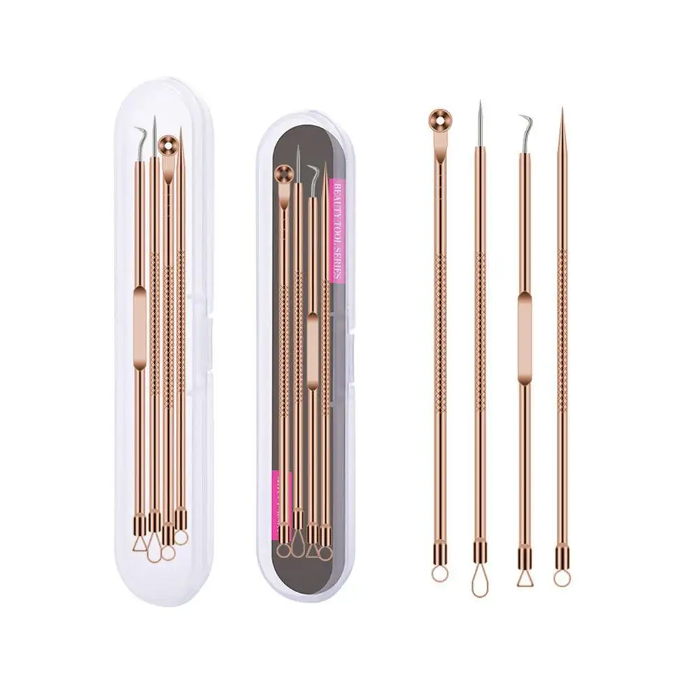1pc Carbon Steel Antibacterial Blackhead Remover Tool  Remove Blackheads Whiteheads Pimples Spots Acne Face Clean Beauty Salon