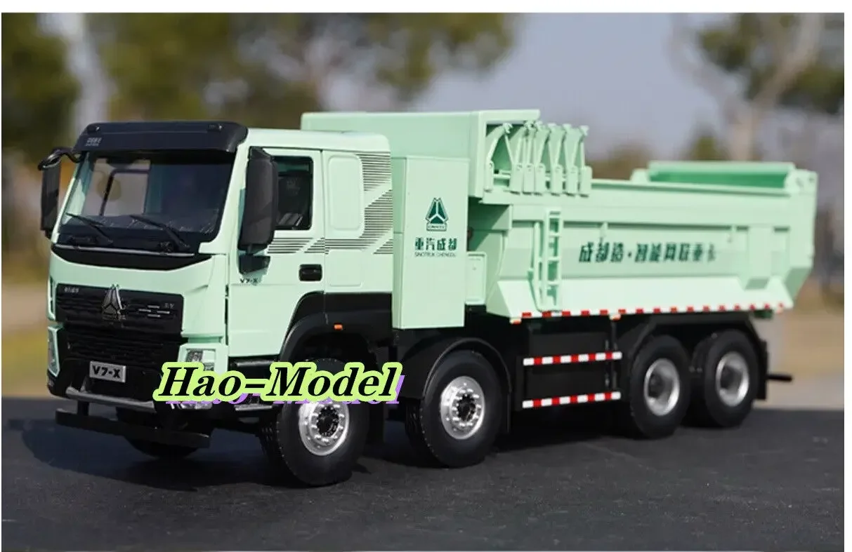 

1:24 For HOWO V7-X Muck Truck Alloy Diecast Metal Car Model Boys Girls Toys Kids Gifts Hobby Display Ornaments Collection Green