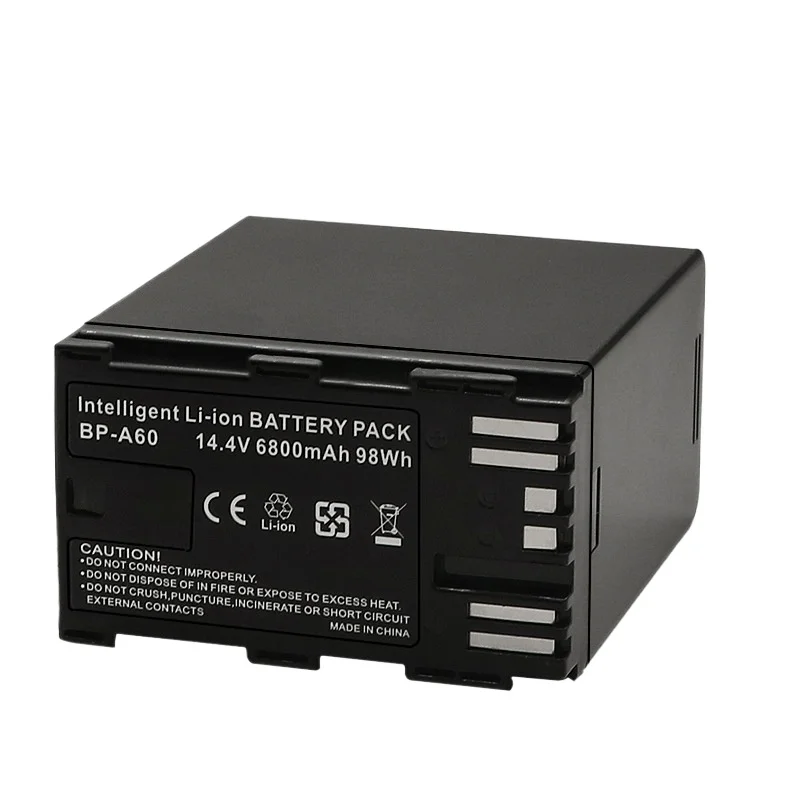 BP-A60 14.4V 98Wh 6800mAh Lithium-ion Battery for Canon CA-CP200L EOS C200 C200 PL C200B C300 Mark II XF705 Replacement Battery