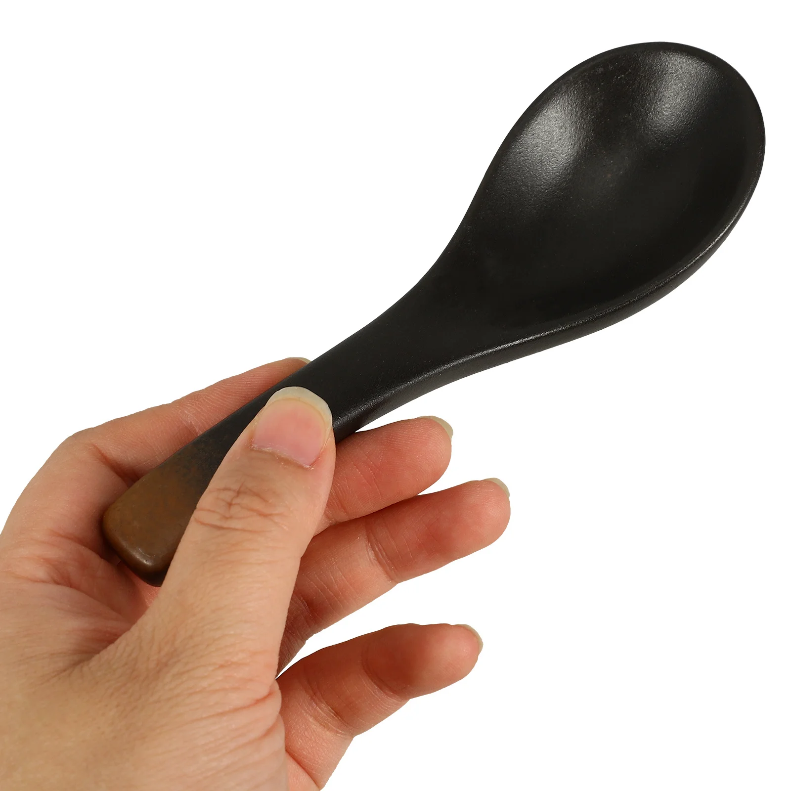 

5Pcs Japanese Ramen Soup Spoon Ceramic Set Durable Porcelain Asian Soup Spoons Lightweight Portable Dining Tableware