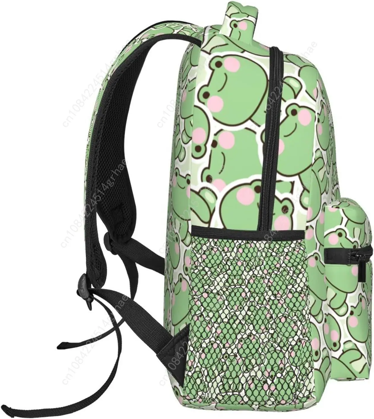 Cute Frog Print Backpack Large Capacity Laptop Bags Waterproof Lightweight Frog Accessories for Work Travel Bag Frogs Stuff