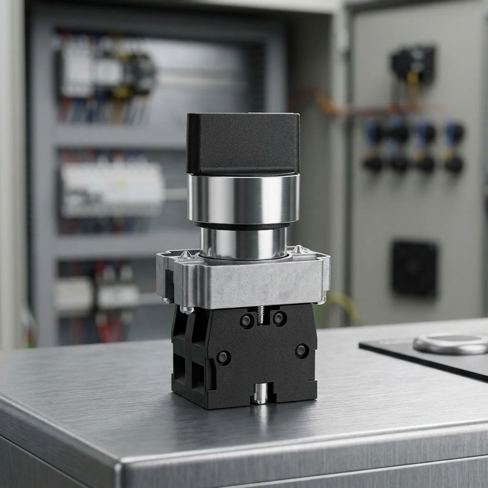 1 Pcs Selector Switch 3 Position 2NO Plastic 10A 45 Degrees 6.7 X 4 X 3cm Maintained for toggle Manual Measurement