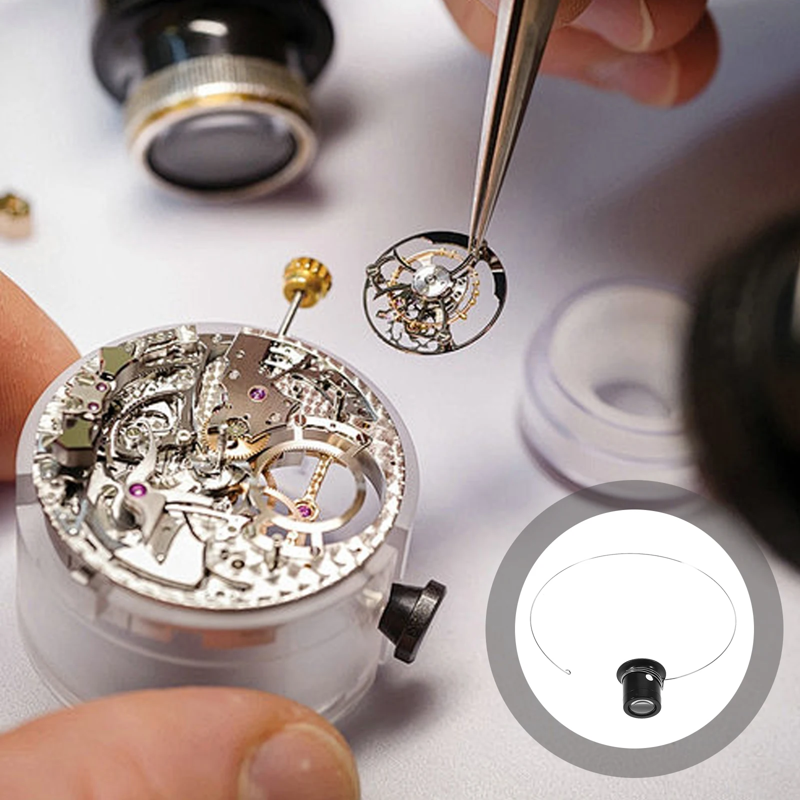 

1set 1Set 5X 10X Watch Repair Magnifier Jeweler Loupe Headband Magnifying Glass For Jewelry Soldering Tools Optivisor Loupe Set