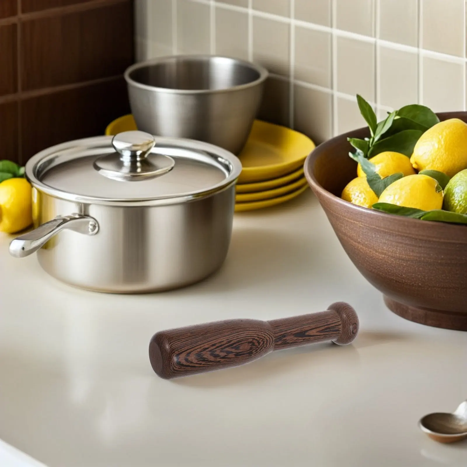 Varilla de madera para apisonar y fermentar en la cocina, ideal para repollo fermentado, kimchi, encurtidos, ajo, patatas y verduras.