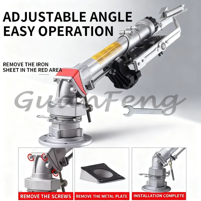 Long‑Range Swing‑Arm Rotating Sprinkler Nozzle, High‑Pressure Irrigation Head for Lawn and Farmland Watering