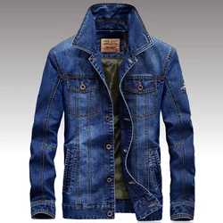 Men's Spring Fashion Denim Jacket Jeans Jacket Top Quality Brand Male Winter Bomber Outwear Coats Plus Size 4XL