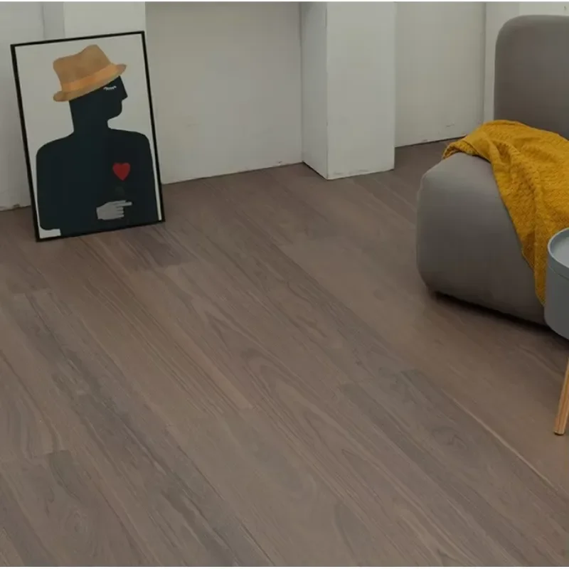 15mm Engineered Black Walnut Wood Flooring | Multi-ply Structure Waterproof & Anti-Slip | Customizable for Interior