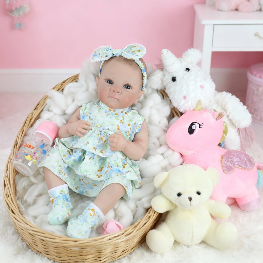 19 Polegada bettie reborn silicone completo vinil boneca do bebê menina lavável recém-nascido boneca 3d pintado pele bebe reborn brinquedos presentes de natal