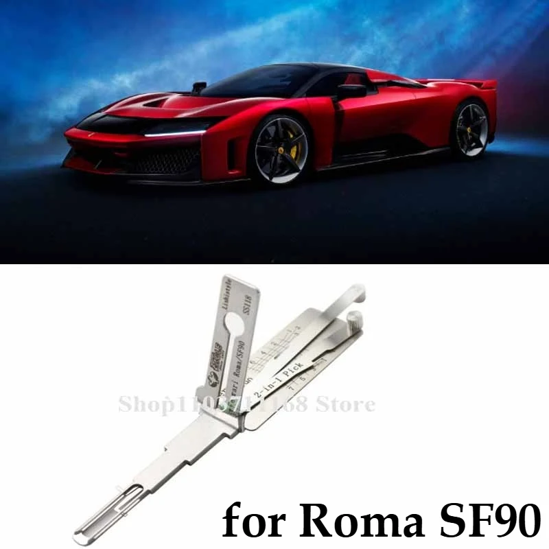 

LISHI 2in1 for Roma/SF90 Haute Qualité En Acier Inoxydable Ganzua Pour Nouvelle for Ferrari Voiture Serrurier Outils Lock Pick