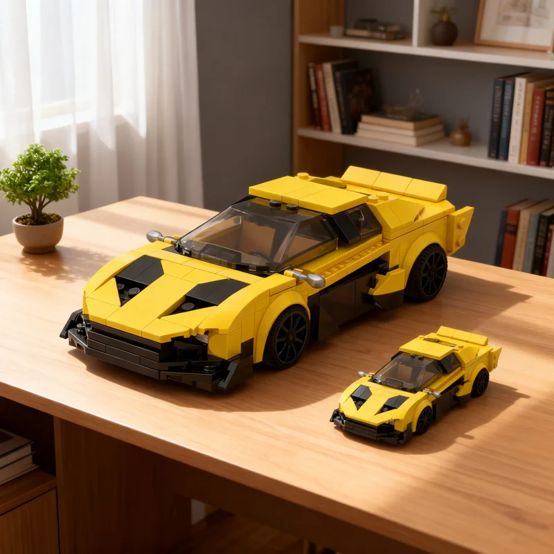 344pcs MOC Lambo Fenomeno City Champions Model Building Blocks Assemble Education DIY Birthday Brick Craft Display Collection