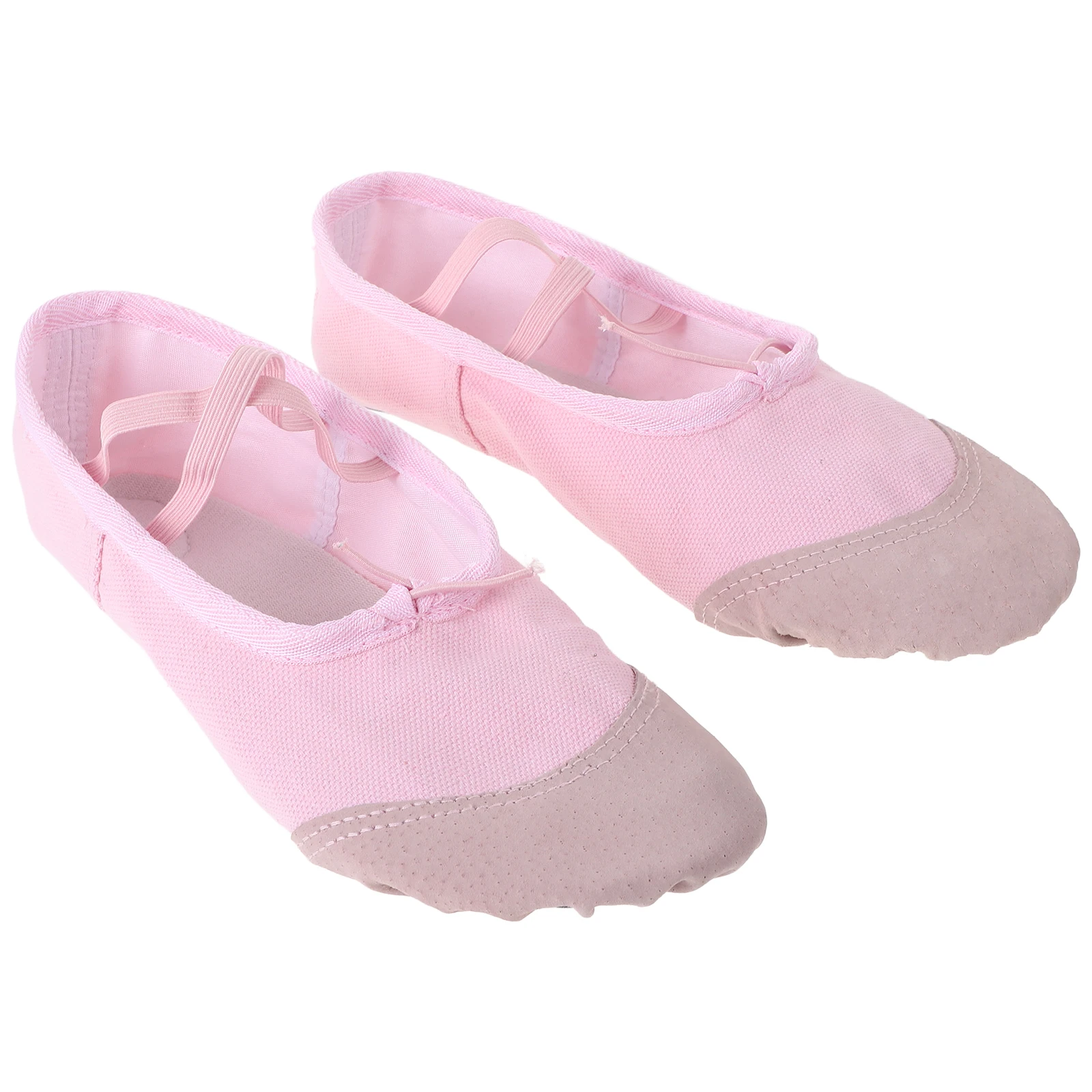 

Ballet Shoes for Kids Girls Pink Practice Dance Shoes Soft Sole Cat Paw Outsole Black PU Toe Dual Design Comfortable Toddler Tap