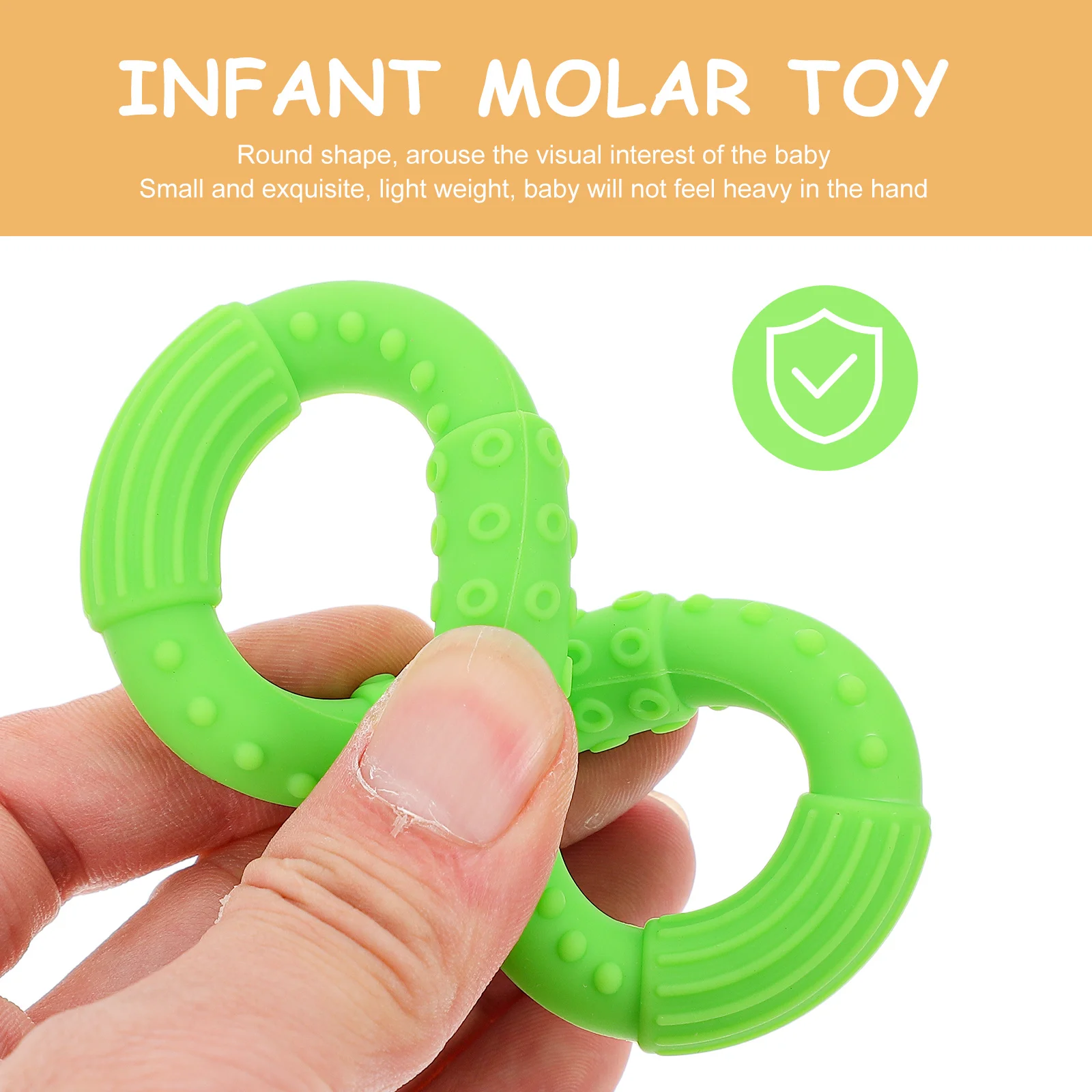 1 stks baby siliconen armband bijtring ronde vorm zachte lichtgewicht kauwring voor baby peuter molaire fopspeen