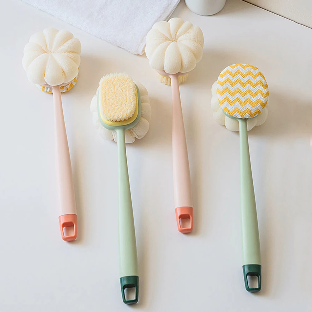 1 PC Loofah Back Scrubber ยาวแปรงตาข่ายนุ่มฟองน้ําสําหรับกลับ Scrubber Skin Exfoliating Bath นวด