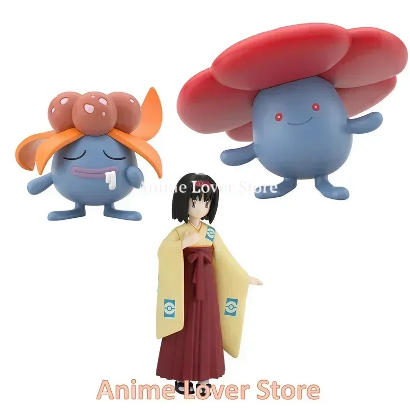 Bandai-Figuras Anime Pokemon Originais para Crianças, Modelo Colecionável, Ornamentos Colecionáveis, Escala Mundial, Erika, Gloom, Vileplume, Brinquedos, Presente